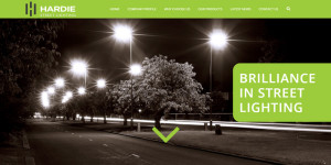 Hardie Street Lighting New Website Screenshot